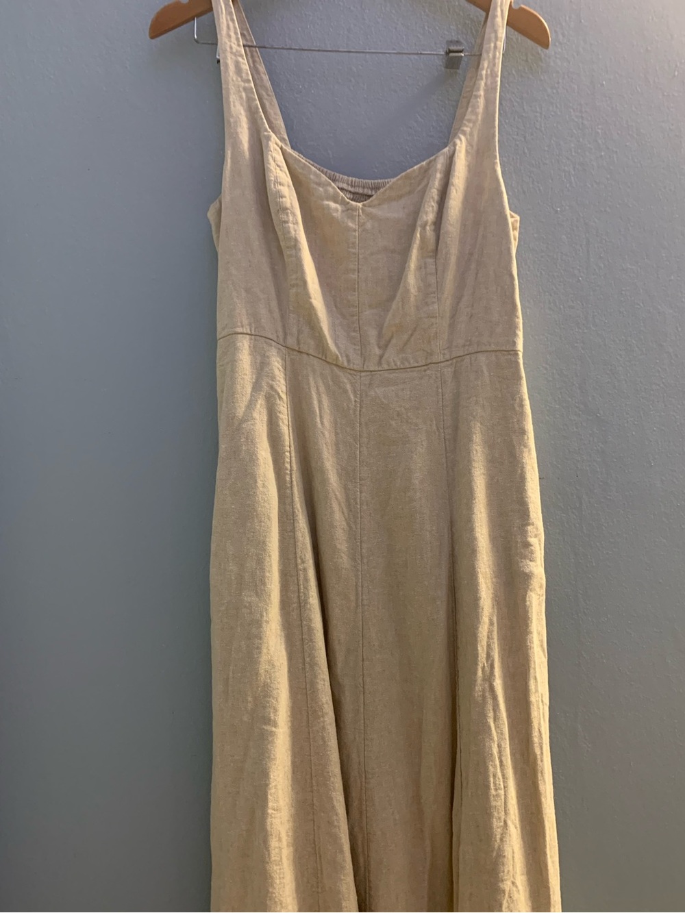 Old Navy Neutral Linen-Blend Maxi Dress in Beige